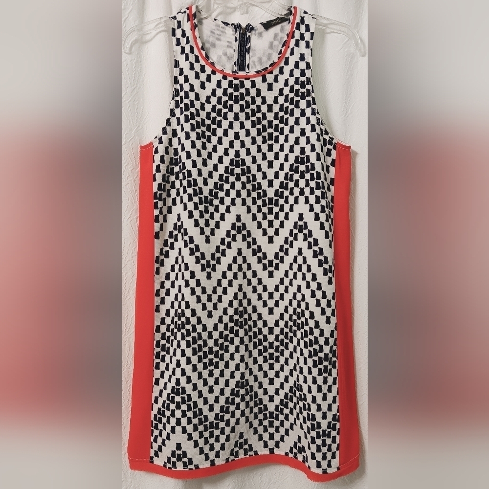 THML Shift Dress Size XS Anthroplogie Womens Mini Sleeveless Lined Geo Print Zip